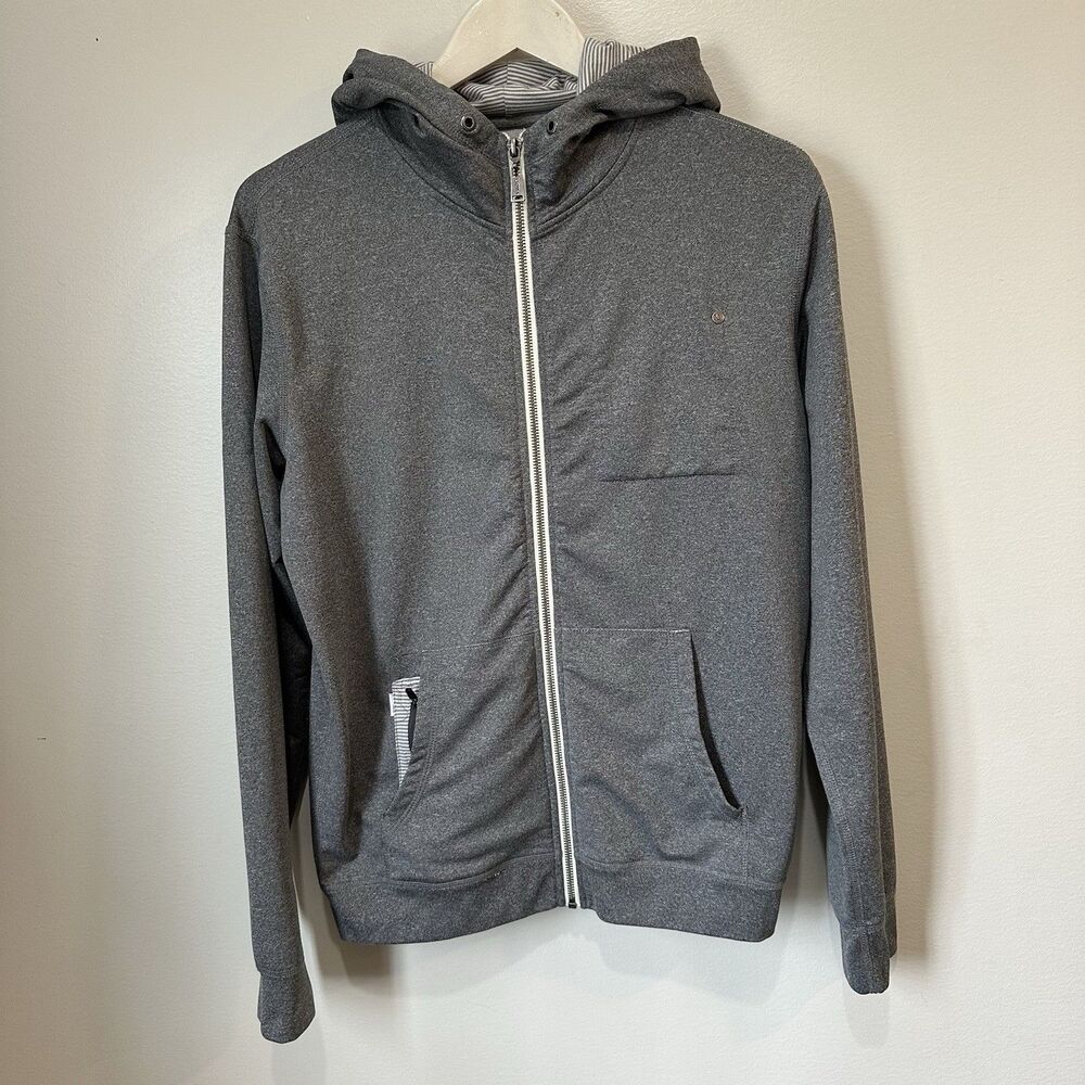 Vuori Womens Halo Performance Hoodie Size Small Heather Grey Full Zip Jacket